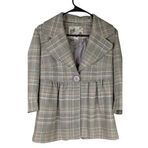 Kensie jacket sz 6 GUC Academia stylized Bust 35"Length 25.5".3/4 sleeves 17.5"